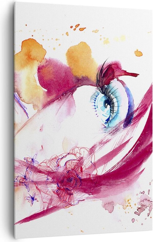 Bild auf Leinwand - Leinwandbild - Einteilig - weiblich Blume Sommer Flitterwochen - 80x120cm - Wand Bild - Wandbilder - Leinwanddruck - Wanddekora...