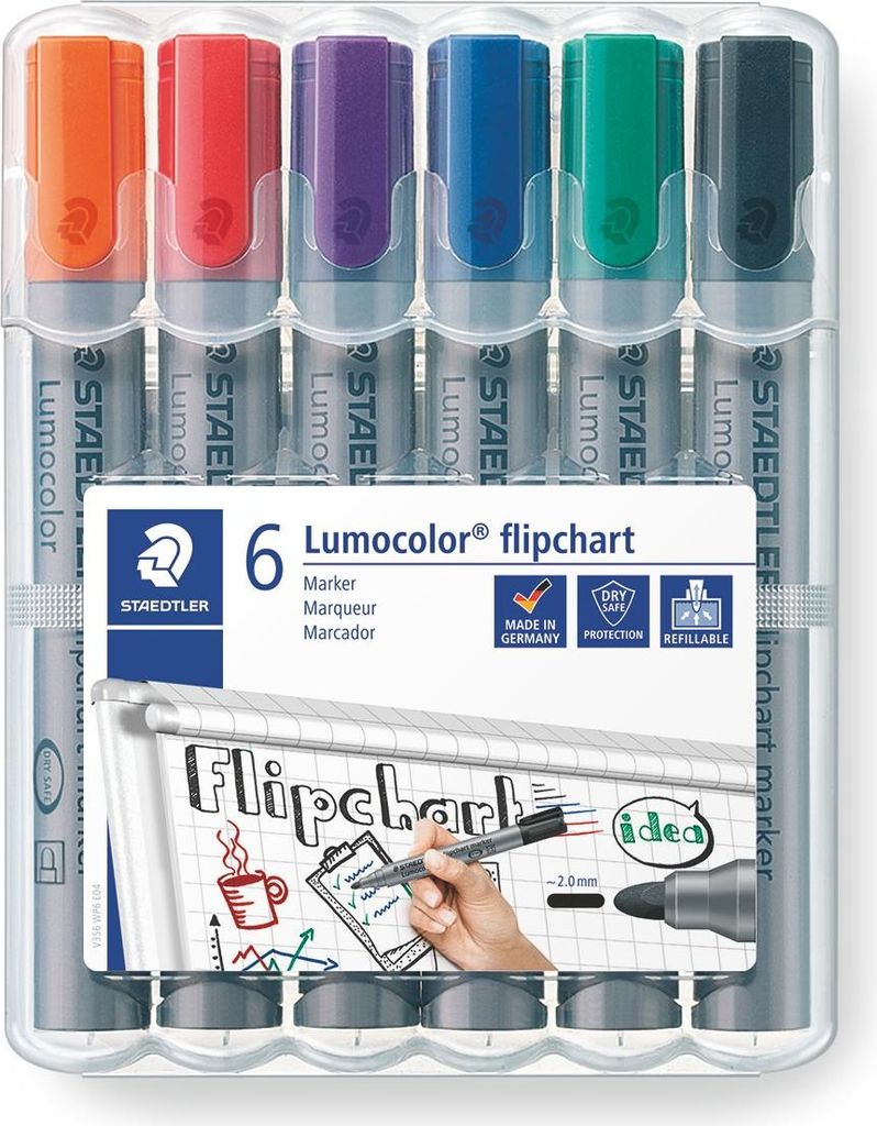 Lumocolor Marqueur pour tableau de conférence tronqué 6 Image du produit 