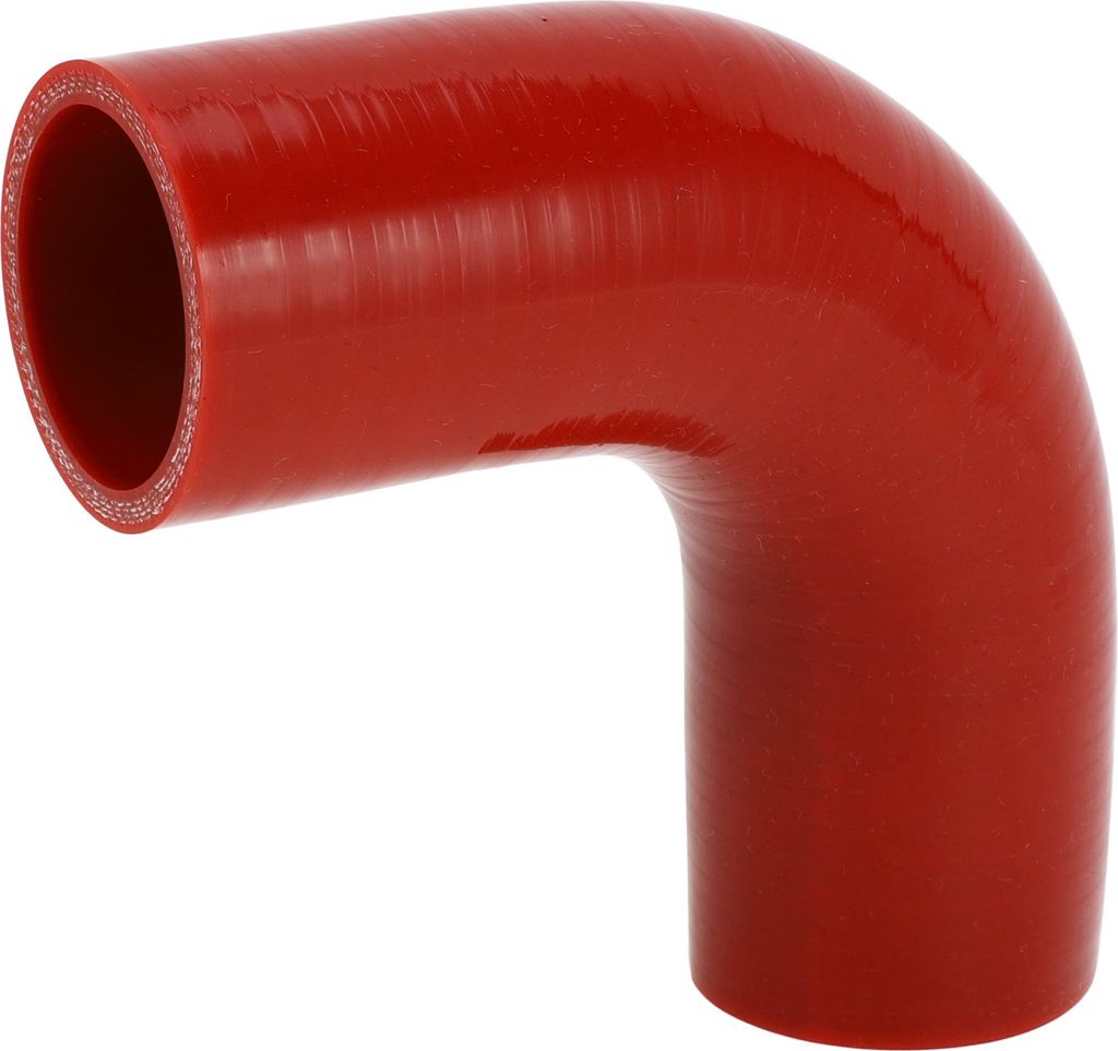 1 Stück 45mm/1,77" ID 102mm/4,02" Länge 90 Grad Rot Auto Silikonschlauch Kühlmittelschlauch Universal
