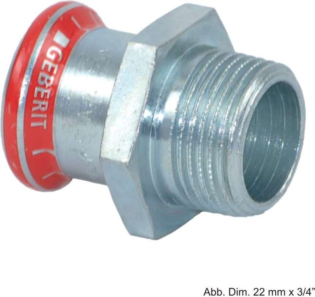 Geberit GE Mapress C-Stahl Uebergang, d35mm x R5/4, verzinkt, 1 Stk.