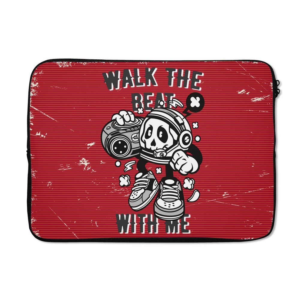 MuchoWow Laptop Hülle 13 Zoll Radio - Totenkopf - Vintage Laptoptasche - Laptophülle - Sleeve - Rundumschutz