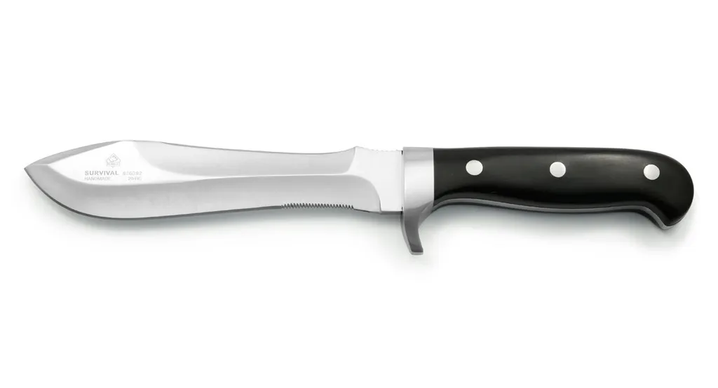 Couteau d'extérieur PUMA IP SURVIVAL, lame fixe 15cm et manche bois
