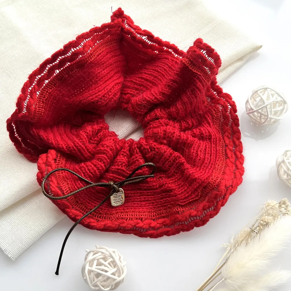 Elastico Capelli Tessuto Rete Rosso - Accessorio Delicato Minimal