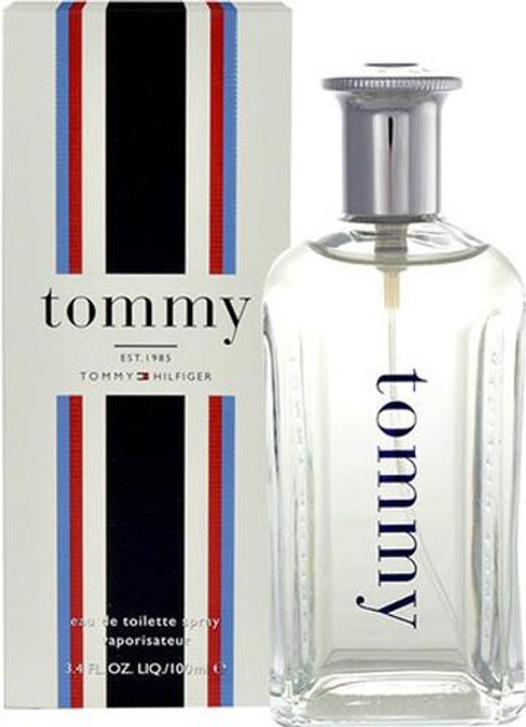 A bottle of Tommy Hilfiger Tommy Man eau de Toilette and its packaging.