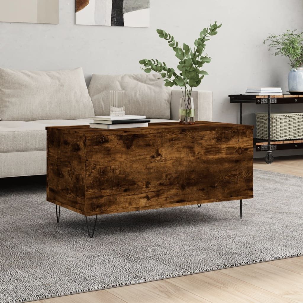 Maison Exclusive - Couchtisch Räuchereiche 90x44,5x45 cm Holzwerkstoff