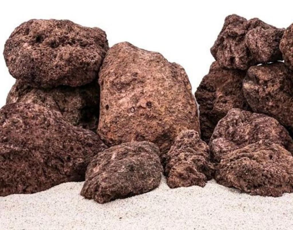 Aquarium Natursteine Lavastein rot 10 Kg Mix Größe M bis L Produktbild 