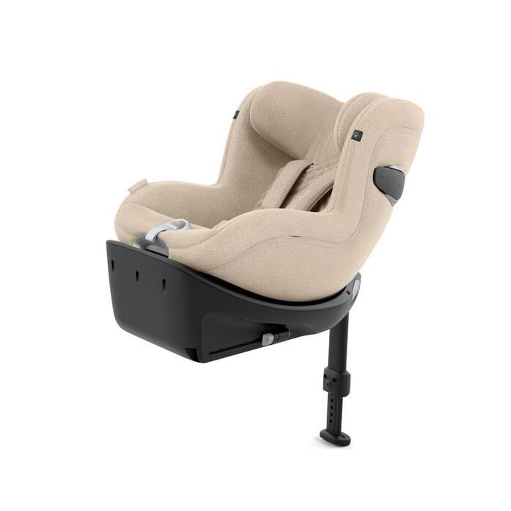 Cybex Sirona Ti i-Size Plus Cozy Beige/Beige – drehbarer Kindersitz mit ISOFIX, Base & LSP-Schutz, 40–105 cm, ab Geburt bis ca. 4 Jahre