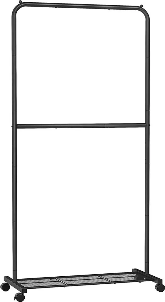 Porte-manteau solide 20 kg en acier noir haute résistance