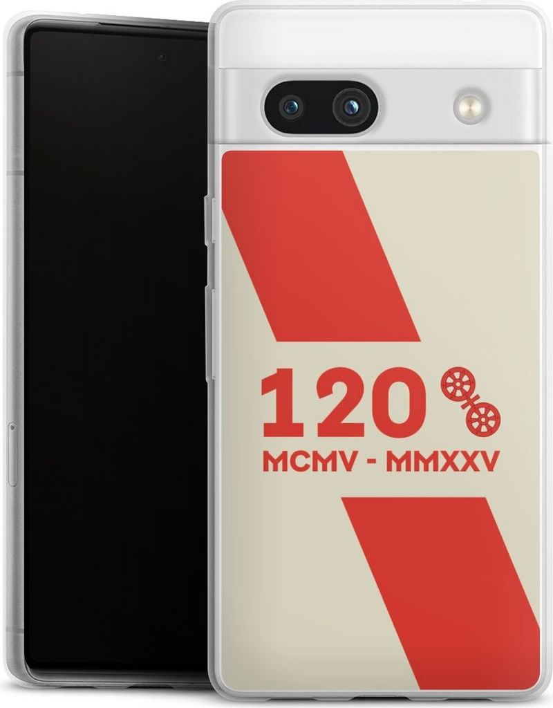 DeinDesign Slim Hülle für Google Pixel 7a Silikon Case Ultra Dünn Handyhülle 1. FSV Mainz 05 E.V. 120 Jahre Bundesliga