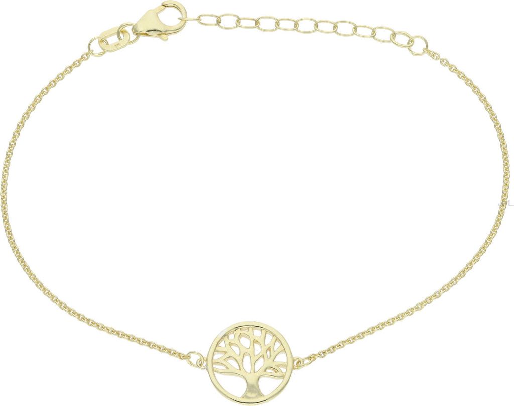 Damen Armband Silber 925 Goldplattiert Lebensbaum JL16-03-0777 19 cm