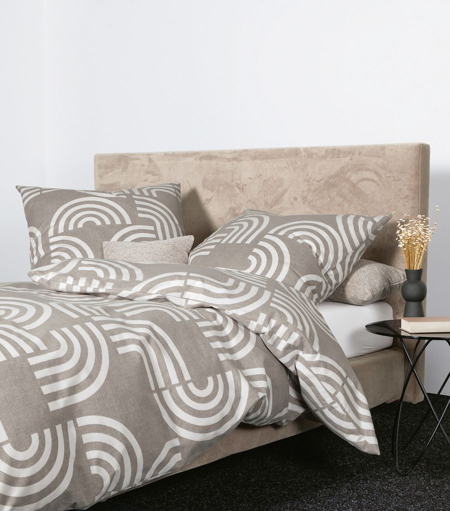 Janine Bettwäsche DAVOS Biber 240x220 cm, mit 2 Kissen Bettbezug Bettzeug