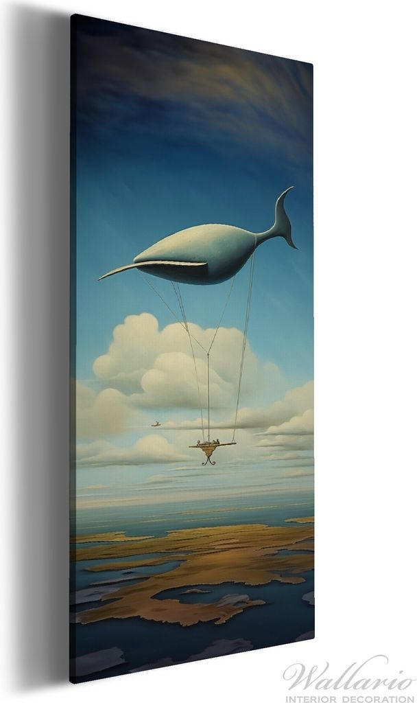 Wallario Premium Leinwandbild Himmlische Segelfahrt in Größe 50 x 125 cm