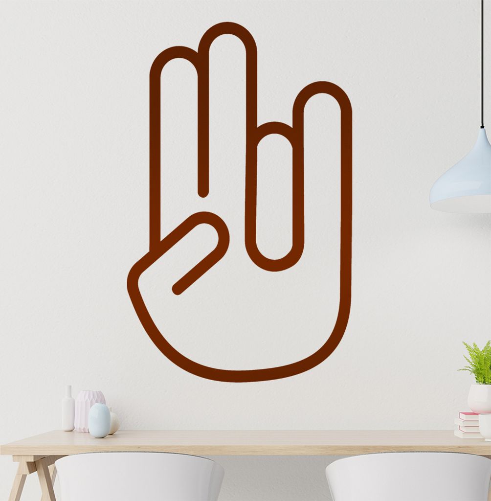Kiwistar shockerhand Wandtattoo in 6 Größen - Wandaufkleber Wall Sticker - Dekoration, Küche, Wohnzimmer, Schlafzimmer, Badezimmer