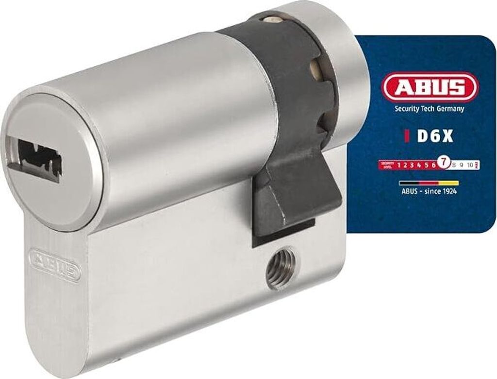 ABUS Profil-Zylinder D6XNP 10/30 mit Codekarte und 5 Schlüsseln, 48294