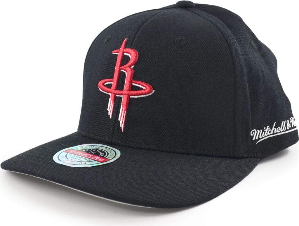Mitchell & Ness Classic Red Eazy Curved Snapback Cap NBA Houston Rockets black