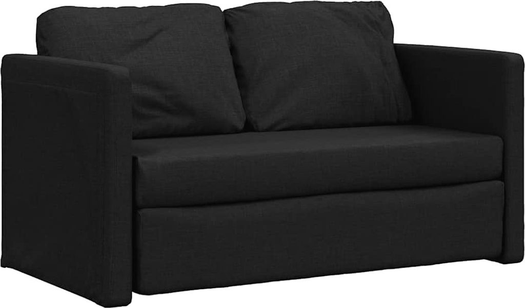 vidaXL Bodensofa mit Schlaffunktion Schwarz 112x174x55 cm Produktbild 6