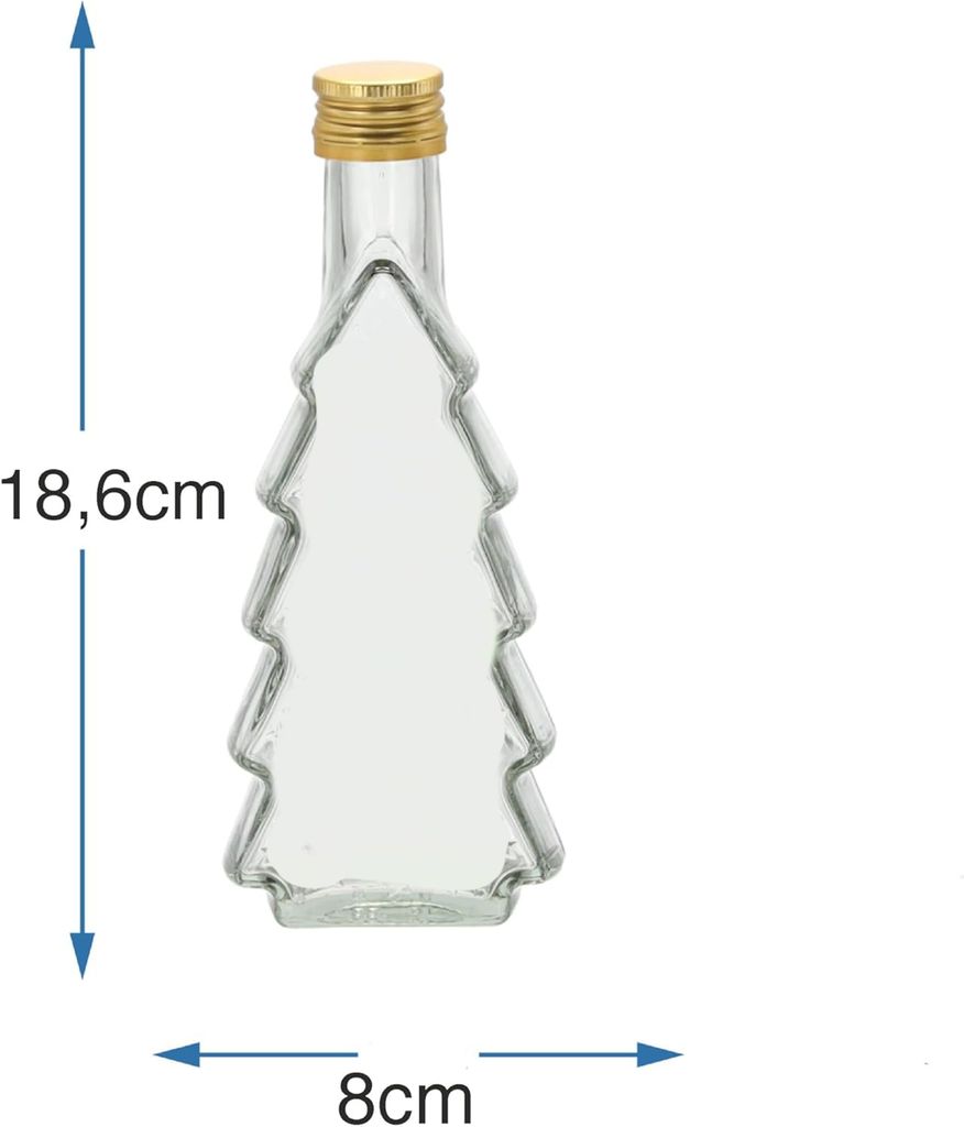 12 x 250ml Weihnachtsflaschen Schnapsflaschen Produktbild 2
