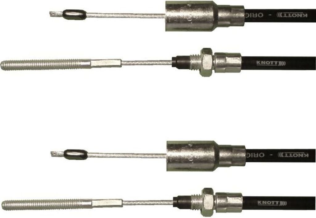 2 x Knott Bremsseil 33921-1.30 - Hüllenlänge 2750mm - Gesamtlänge 2960mm