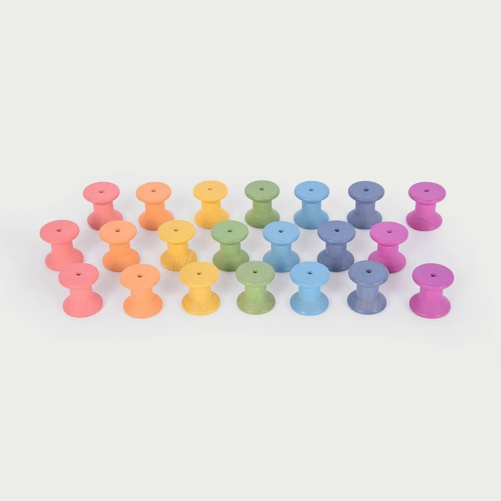 Matériel Montessori TickiT - Bobines Arc-en-ciel pour Apprendre et Jouer