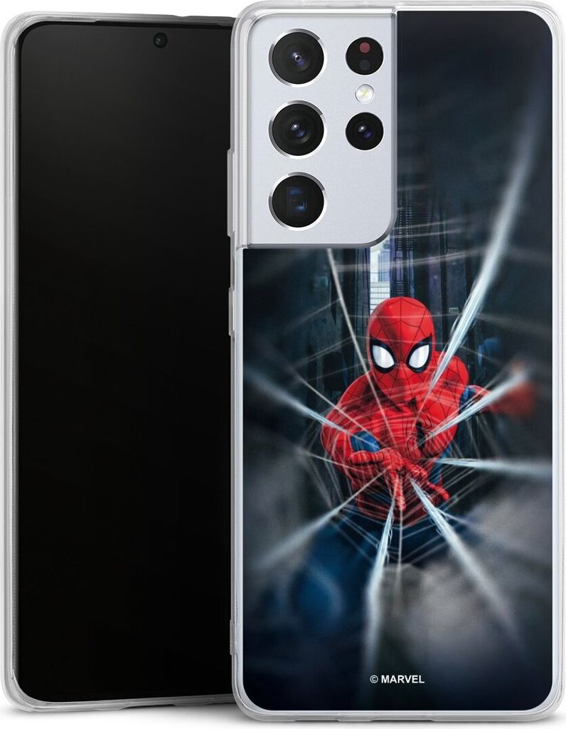 DeinDesign Handyhülle für Samsung Galaxy S21 Ultra 5G Silikon Hülle Case Smartphone Schutzhülle Kinofilm Marvel Spider-Man