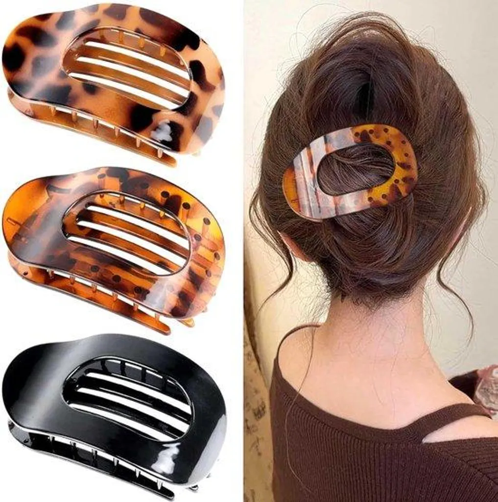 Set de 3 barrettes quotidiennes léopard pour fixer les cheveux fins