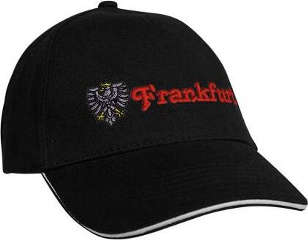 Baseballcap mit Einstickung Adler Frankfurt 68261 Color - schwarz