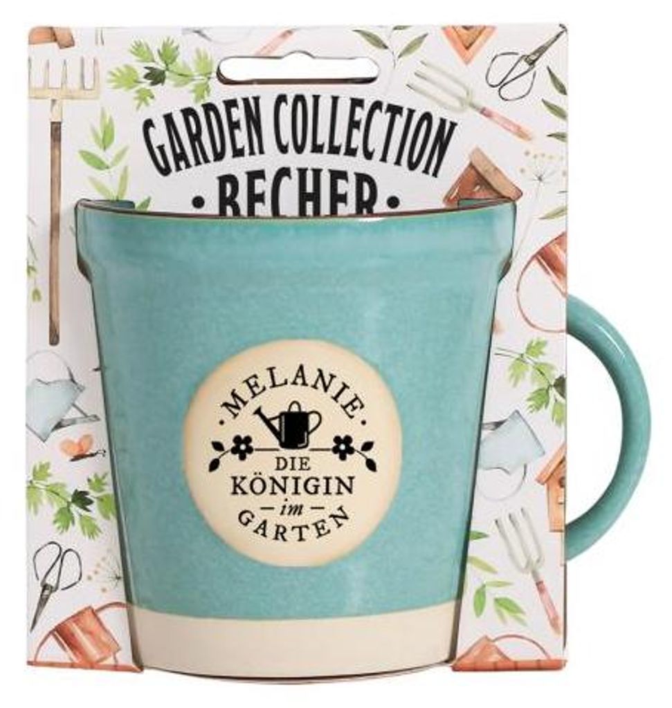 Garden Collection Becher aus Steinzeug, Rustikale Kaffeetasse Tasse -für Melanie