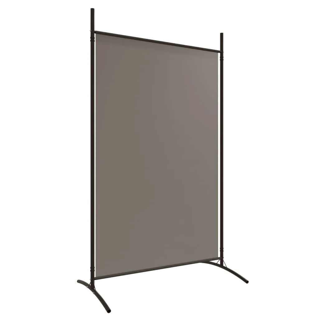 Paravent pliable 5 volets vidaXL 433 cm de large Anthracite et Acier Noir - 11