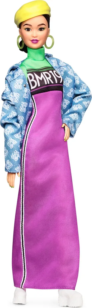 Barbie BMR1959 Poupée de Mode Articulée Brune avec Look Streetwear Chic