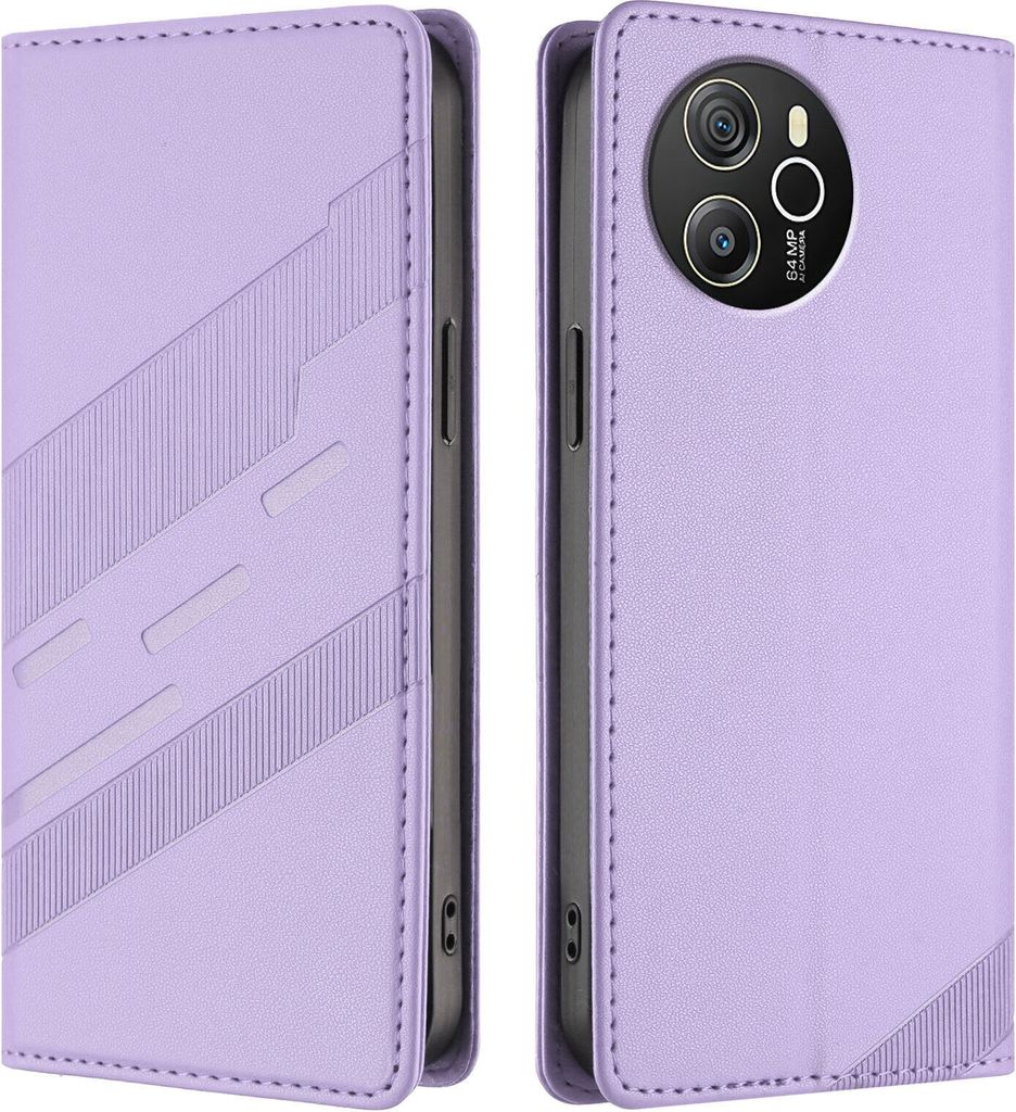Hülle für Blackview Shark 8, Kunstleder Brieftaschen Handyhülle mit Kartenfach und Standfunktion Violett