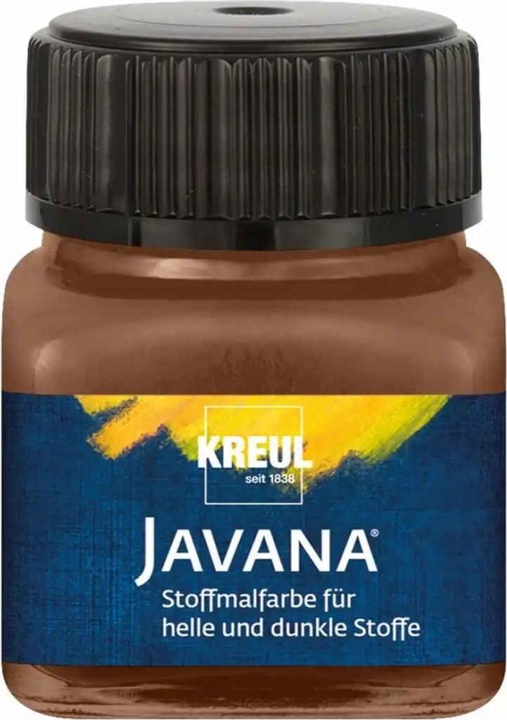 KREUL Javana Stoffmalfarbe für helle und dunkle Stoffe Rehbraun 20 ml