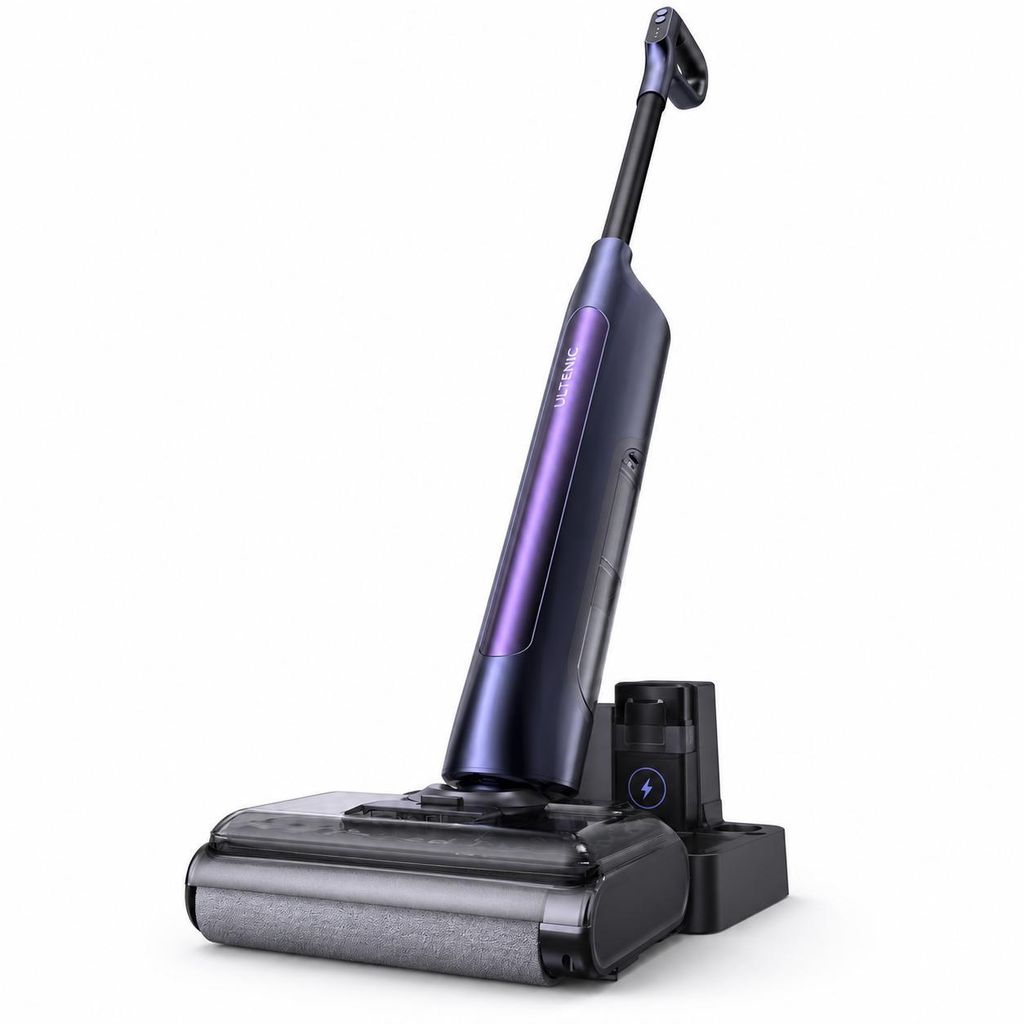 Ultenic AC1 Triflex Nass-Trocken-Staubsauger Kabellos mit Wischfunktion, Selbstreinigung, Intelligenter Schmutzerkennung, LED-Display, 50 Min Laufzeit