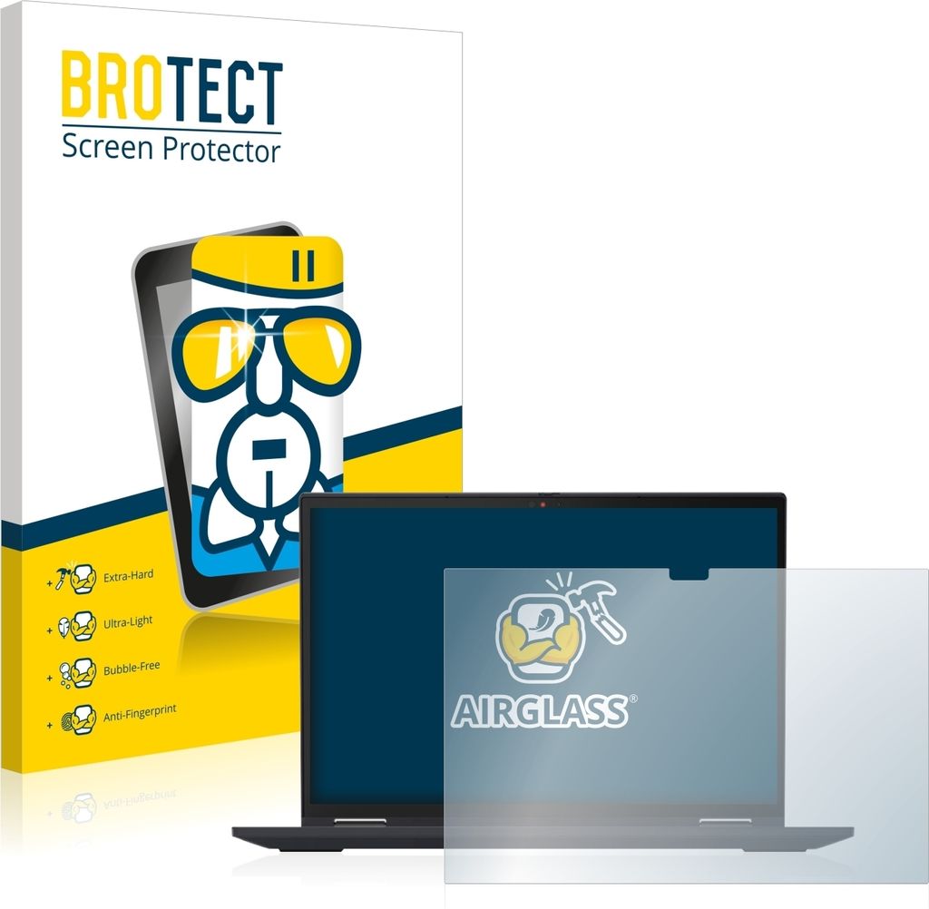 BROTECT Schutzglas für Lenovo ThinkPad X13 Yoga Gen 3 Schutzfolie Panzer Folie Glas Display Schutz klar