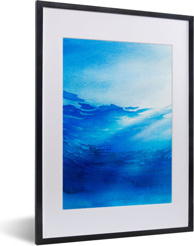 MuchoWow MuchoWow Gerahmtes Poster Meer - Sonne - Wasser 30x40 cm - Poster mit zchwarzem Bilderrahmen - Wandposter Schlafzimmer
