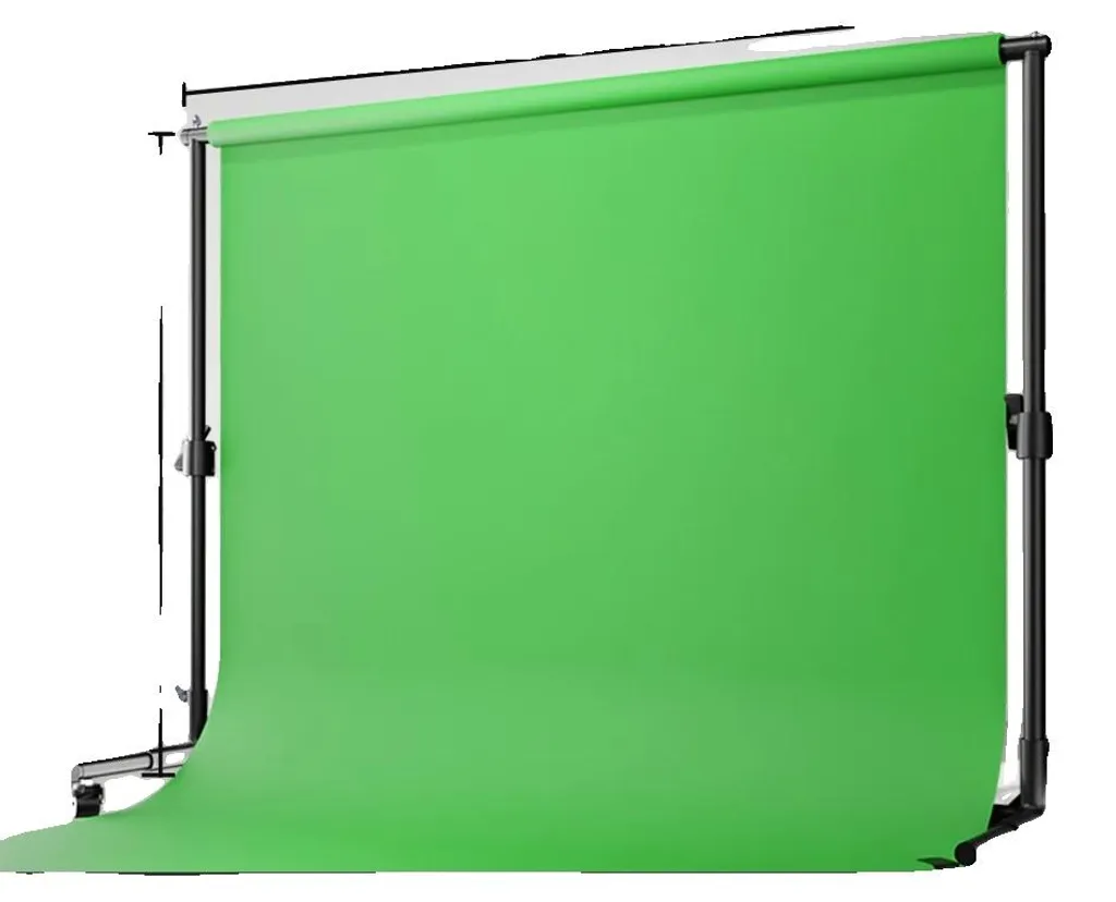 Support de fond réglable 2x3m en aluminium avec toile verte pour incrustation