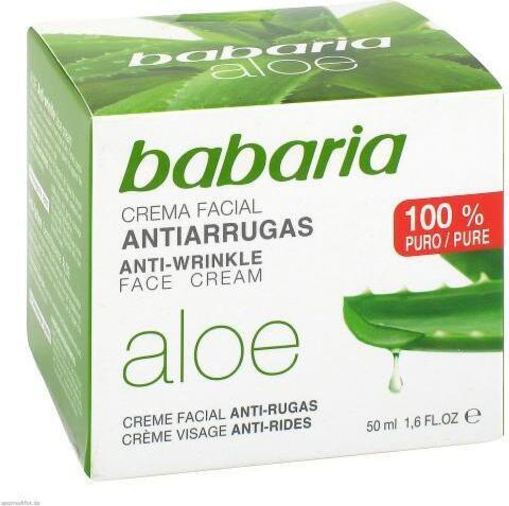Babaria Natural Anti Wrinkle Face Cream Aloe Vera 50ml