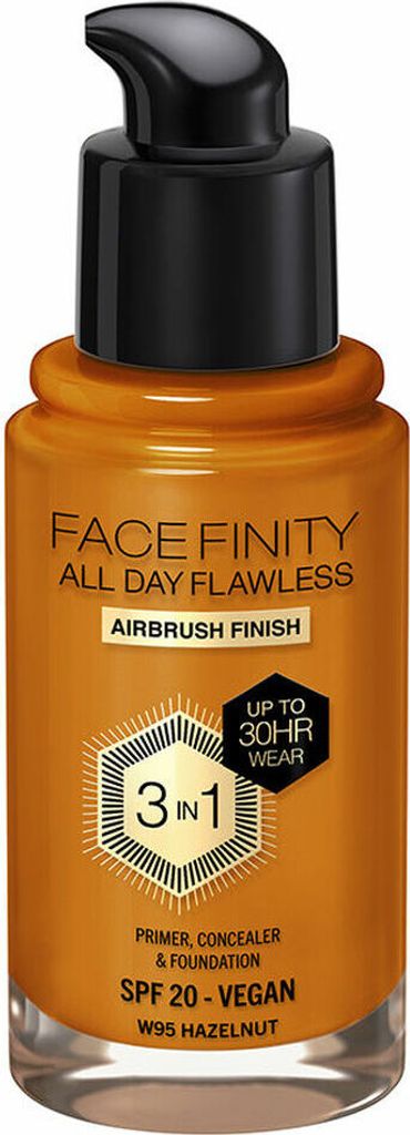 Max Factor Facefinity All Day Flawless 3 In 1 Foundation W95-Hazelnut 30ml