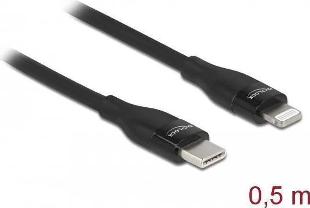 Câble Lightning vers USB-C compact 0,5m - Transfert de données 480 Mbps - 4