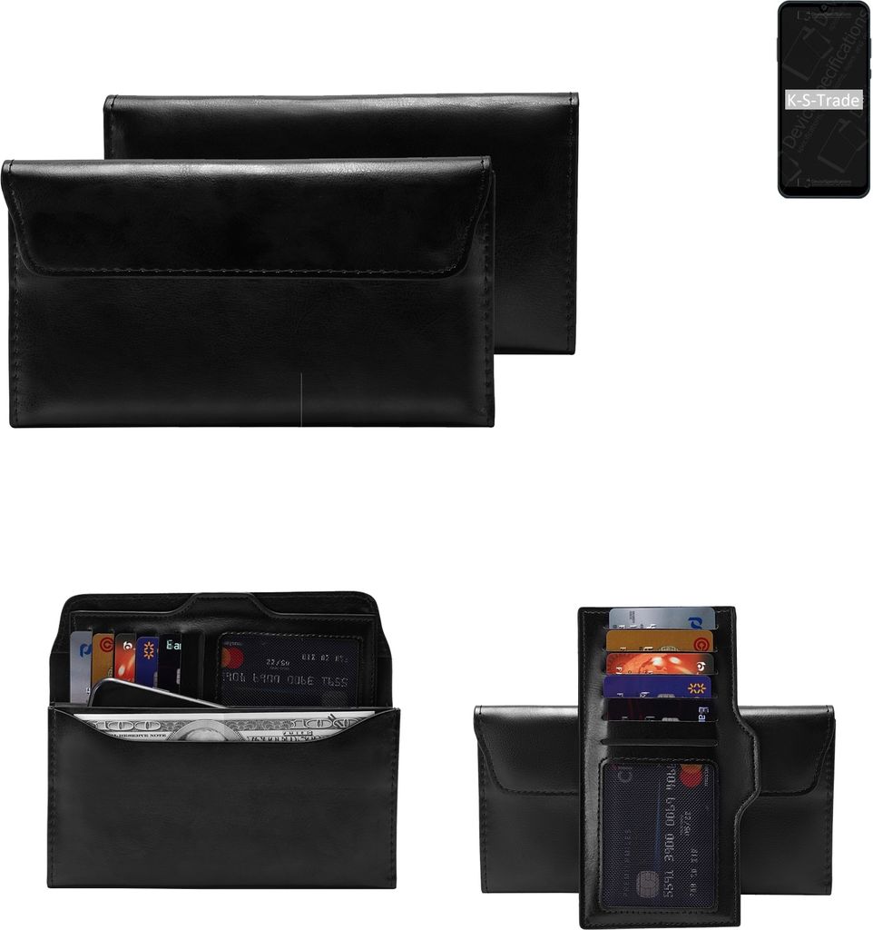 K-S-Trade Handy Hülle kompatibel mit ZTE Blade A51 Lite Schutz Hülle Tasche Schutz Case Handytasche Kunstleder schwarz, 1x