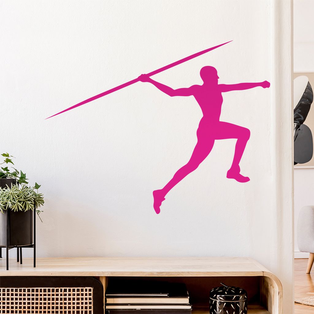 Speerwurf Speerwerfer Wandtattoo Wandaufkleber Wall Sticker - Dekoration, Küche, Wohnzimmer, Schlafzimmer, Badezimmer