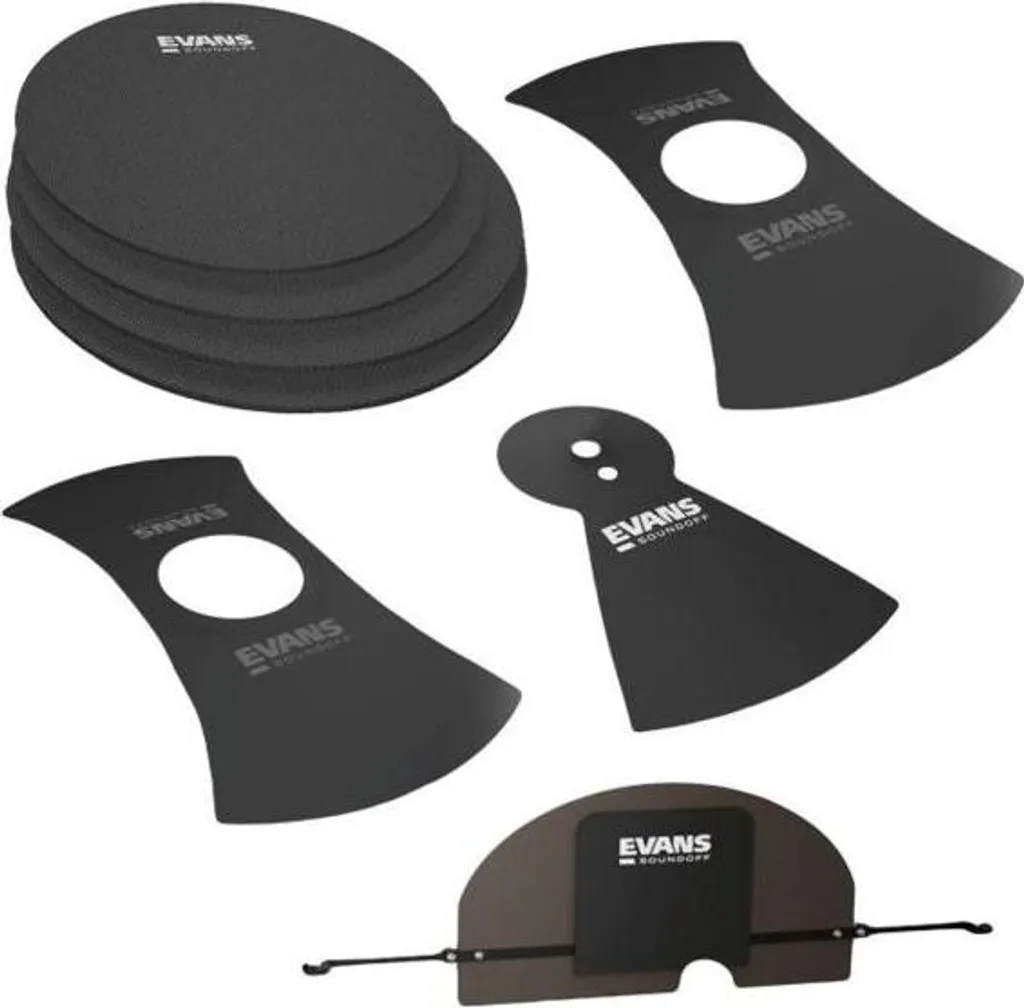 Sourdines de batterie Evans SoundOff Rock et baguettes de rechange