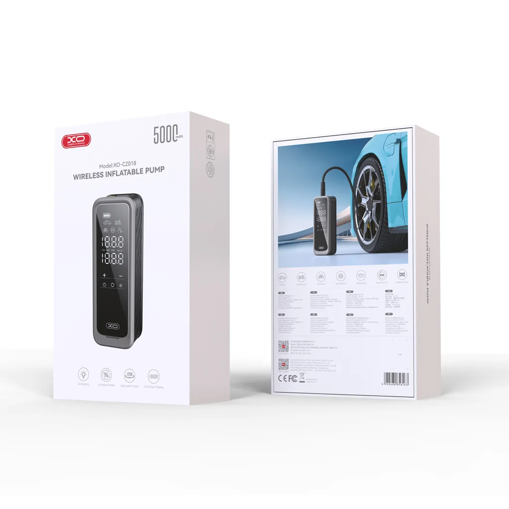 Gonfleur électrique XO CZ018 5000mAh multifonction avec torche LED - 2