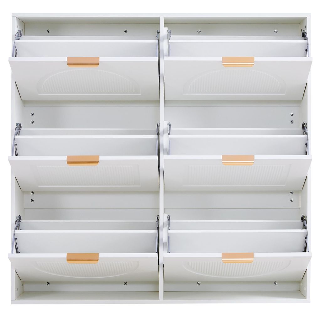 Flieks Schuhschrank Schmal mit 6 Klappen, Schuhkipper Produktbild 