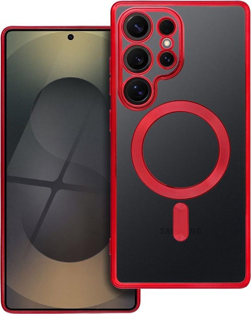 ELECTRO MAG COVER case kompatibel mit MagSafe passend für SAMSUNG S25 Ultra red
