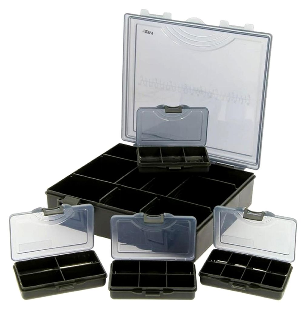 Aufbewahrungssystem für Angelzubehör 4 in 1 Tackle- und Bit-Box-Set