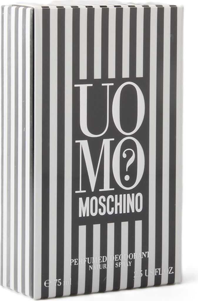 Moschino Uomo?, Männer, Parfümiertes Deo, Spray-Deodorant, Spray, 75 ml, ALCOHOL DENAT.(SD ALCOHOL 39-C),AQUA(WATER),PARFUM(FRAGRANCE), ETHYLHEXY...