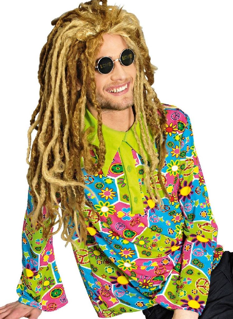 K35292312-46-48 bunt Herren Hippie Hemd Discohemd Gr.46-48