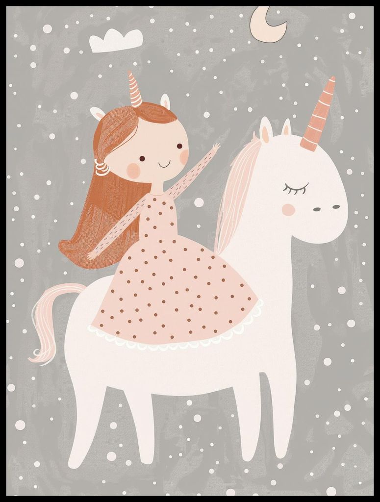 Plakat 60x80cm Muster für Kinder, Mädchen fürs Zimmer - Prinzessin