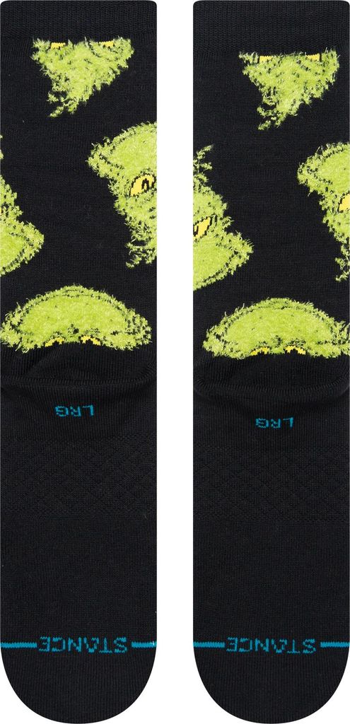 Stance Mean One Grinch Crew Socken Schwarz Grün 1 Paar