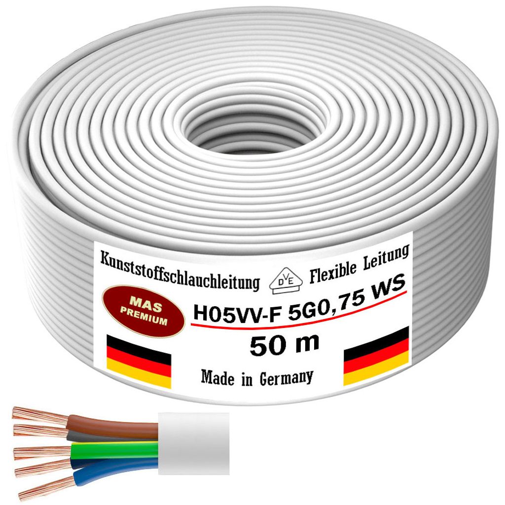 Cavo Flessibile In Plastica Da 5 A 100 M, H05VV-F 5G0,75; 5G1; 5G1 - Foto 2